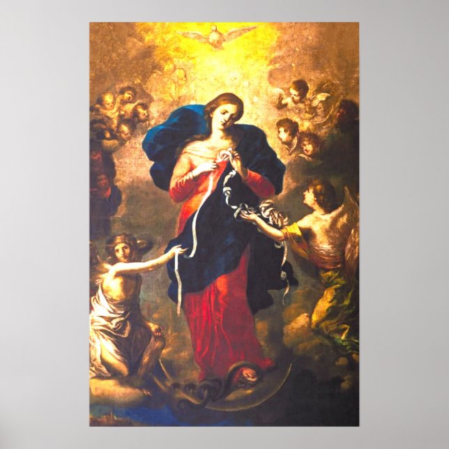 Unsere Lady Undoer of Knots Jungfrau Mary Angels Poster (Vorne)