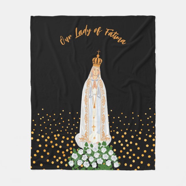 Unsere Lady von Fatima, die Kerzenschaft Fleecedecke (Vorderseite)