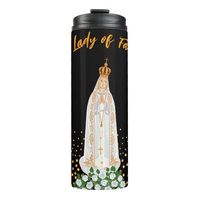 Unsere Lady von Fatima, die Kerzenschaft Thermosbecher (Vorderseite)