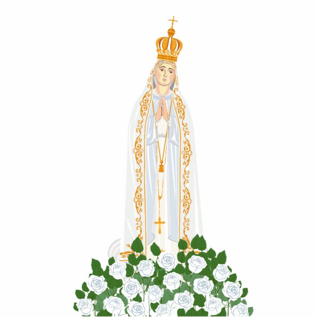 Unsere Lady von Fatima Sculpture Cutout Freistehende Fotoskulptur (Vorne)