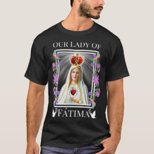 Unsere Lady von Fatima unakuläres Herz des gesegne T-Shirt