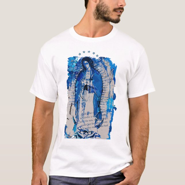 Unsere Lady von Guadalupe Collage T-Shirt (Vorderseite)