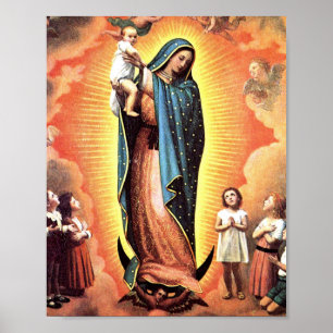 Unsere Lady von Guadalupe, die Schutzfrau des Unge Poster