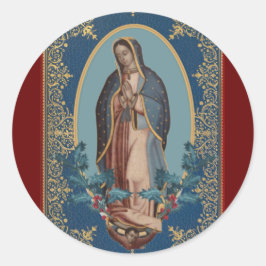 Unsere Lady von Guadalupe Jungfrau Mary Feliz Navi Runder Aufkleber