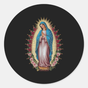 Unsere Lady von Guadalupe Jungfrau Mary Runder Aufkleber