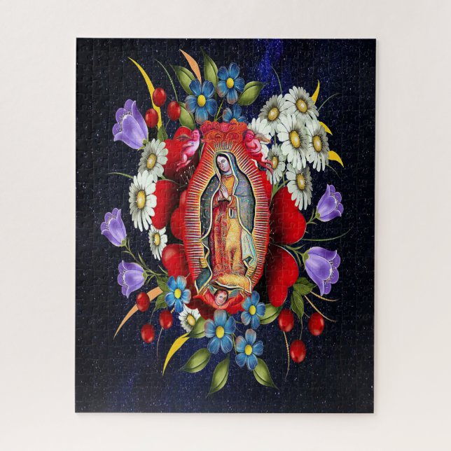 Unsere Lady von Guadalupe Mexican Aztec Jungfrau M Puzzle (Vertikal)