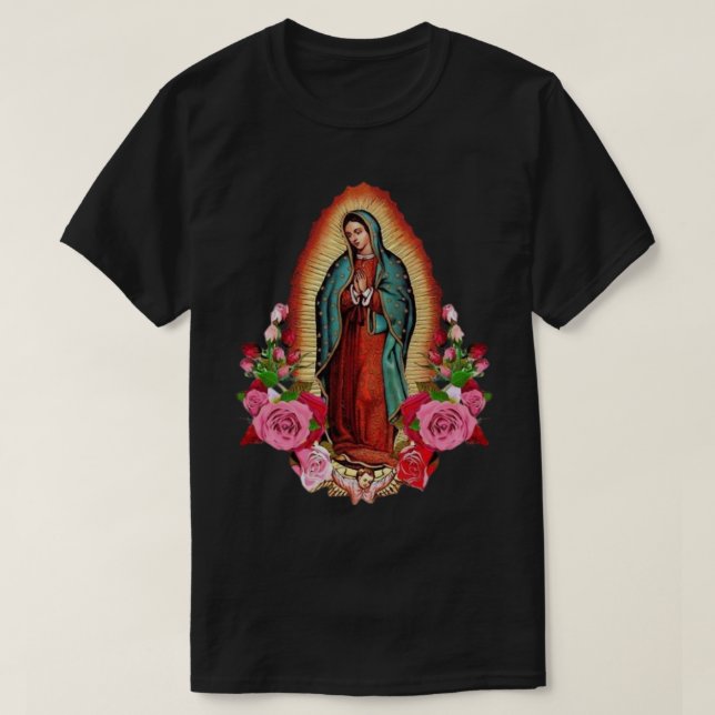 Unsere Lady von Guadalupe, Mexikanische Jungfrau M T-Shirt (Design vorne)