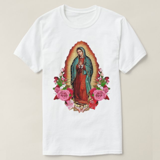 Unsere Lady von Guadalupe, Mexikanische Jungfrau M T-Shirt (Design vorne)