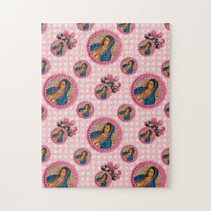 Unsere Lady von Guadalupe Pink Roses Notebook Puzzle