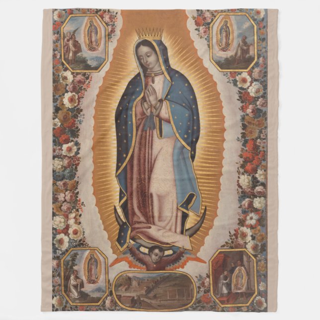 Unsere Lady von Guadalupe Religiös-katholisches Me Fleecedecke (Vorderseite)