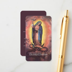 Unsere Lady von Guadalupe Rev 12 mit Memorare Begleitkarte