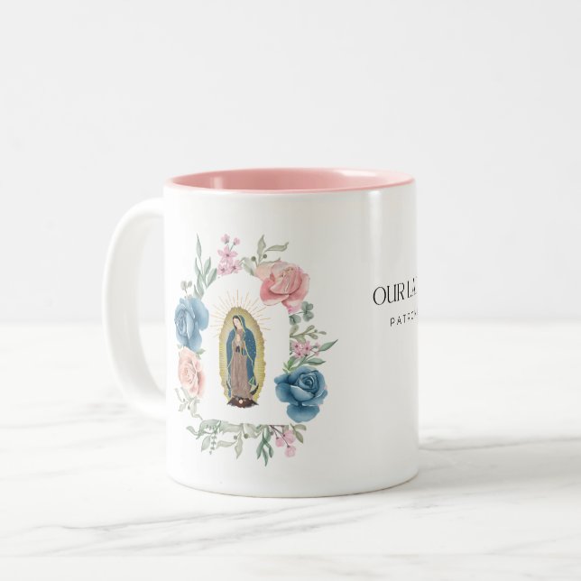 Unsere Lady von Guadalupe Tasse (Vorderseite Links)
