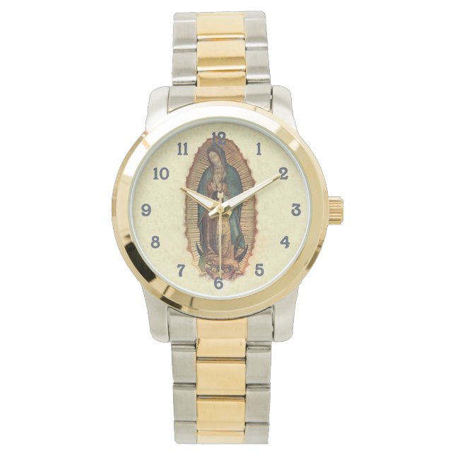 Unsere Lady von Guadalupe Vintagen 0riginal Armbanduhr (Vorderseite)
