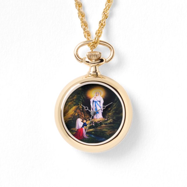 Unsere Lady von Lourdes Armbanduhr (Vorderseite)