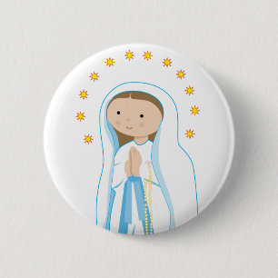 Unsere Lady von Lourdes Button