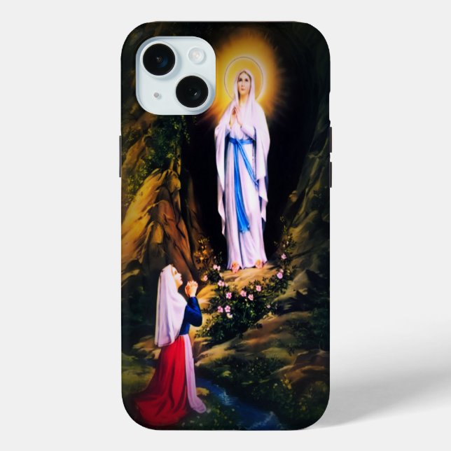 Unsere Lady von Lourdes Case-Mate iPhone Hülle (Rückseite)