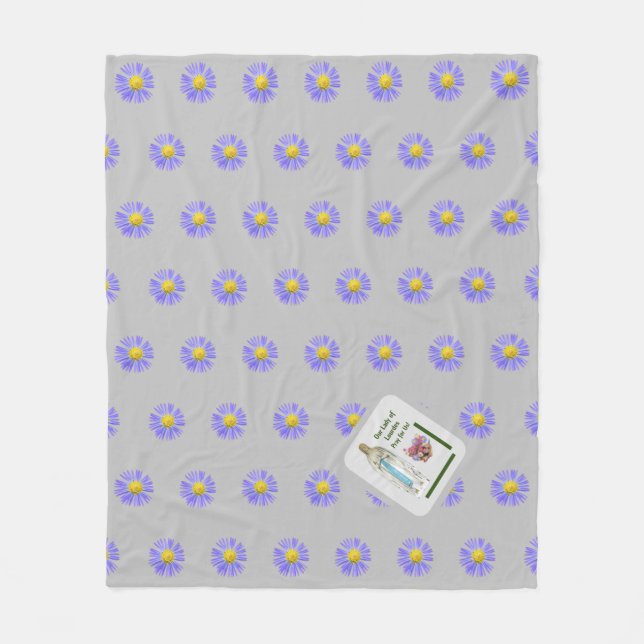 Unsere Lady von Lourdes Fleecedecke (Vorderseite)