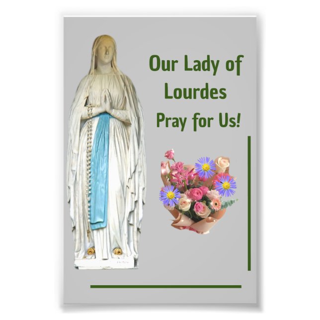 Unsere Lady von Lourdes Fotodruck (Vorne)