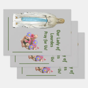 Unsere Lady von Lourdes Geschenkpapier Set