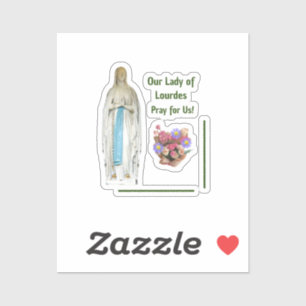 Unsere Lady von Lourdes, maßgeschneidert, Vinyl St Aufkleber