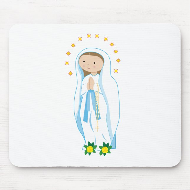 Unsere Lady von Lourdes Mousepad (Vorne)