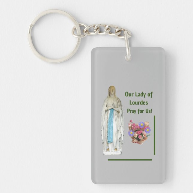Unsere Lady von Lourdes Schlüsselanhänger (Vorderseite)