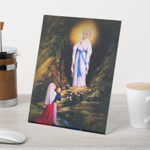 Unsere Lady von Lourdes Sockelschild