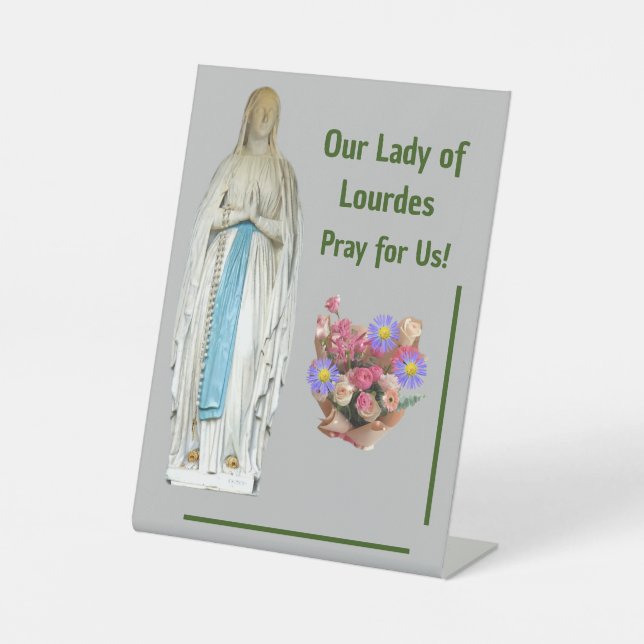 Unsere Lady von Lourdes Sockelschild (Vorderseite)