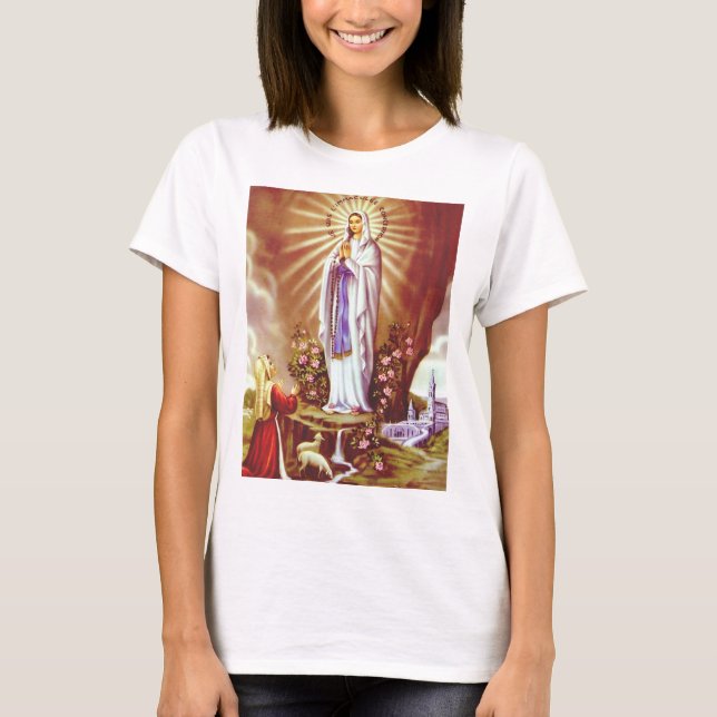 Unsere Lady von Lourdes T-Shirt (Vorderseite)