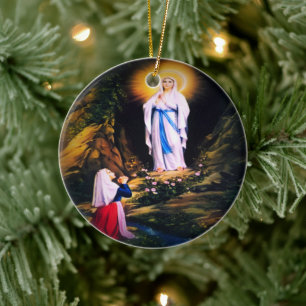 Unsere Lady von Lourdes von Litany Lane Keramik Ornament