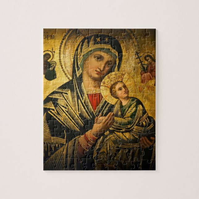 Unsere Lady von Perpetual Help Icon Puzzle (Vertikal)