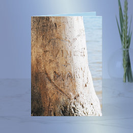 Unsere Liebe auf einem Baum Feiertagskarte