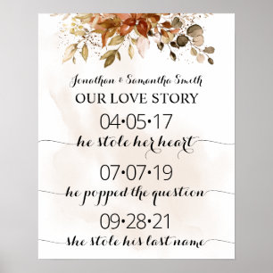 Unsere Liebe Best Day Yes Day Hochzeit im Herbst Poster