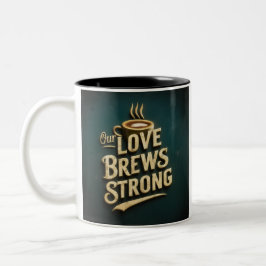 "Unsere Liebe bricht stark Zweifarbige Tasse
