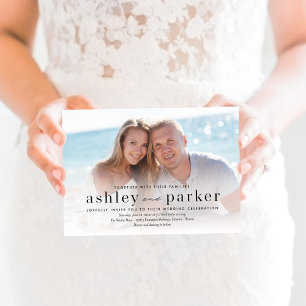 Unsere Liebe Foto Hochzeitseinladung Dankeskarte