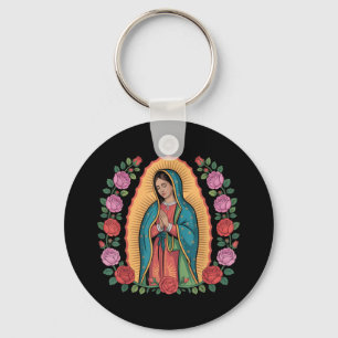 Unsere Liebe Frau De Guadalupe Sant Mary Rückseite Schlüsselanhänger