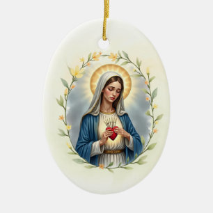 Unsere Liebe Frau der Schmerzen Gottes Frieden und Keramik Ornament