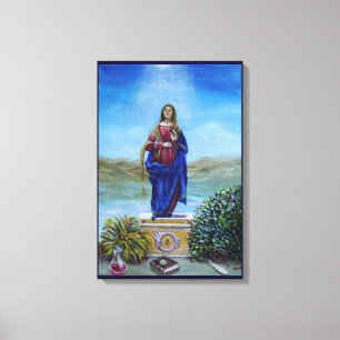 UNSERE LIEBE FRAU DES LICHTS Madonna der unbefleck Leinwanddruck