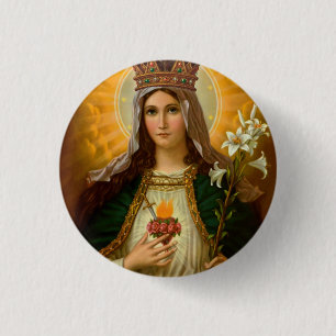 Unsere Liebe Frau Unbeflecktes Herz Mariens, König Button