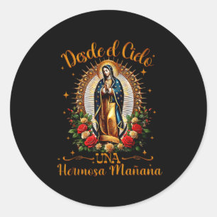 Unsere Liebe Frau Virgen De Guadalupe Heilige Jung Runder Aufkleber