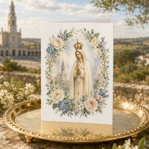 Unsere Liebe Frau von Fatima Vintage Katholische B Karte