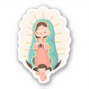 Unsere Liebe Frau von Guadalupe mit Engel im Kawai Aufkleber