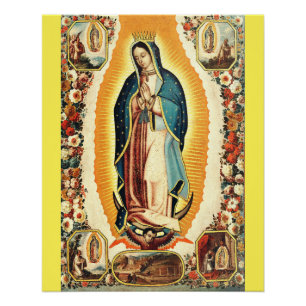 Unsere Liebe Frau von Guadalupe Strahlende Kunst Poster