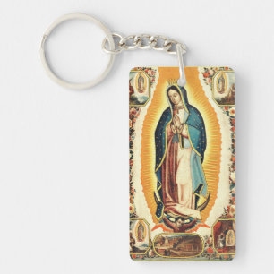 Unsere Liebe Frau von Guadalupe Strahlende Kunst Schlüsselanhänger