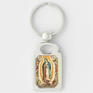 Unsere Liebe Frau von Guadalupe Strahlende Kunst Schlüsselanhänger