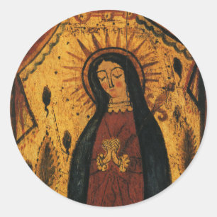 Unsere Liebe Frau von Guadalupe von Pedro Antonio  Runder Aufkleber