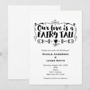 UNSERE LIEBE IST EIN MÄRCHEN Individuelle Hochzeit Einladung