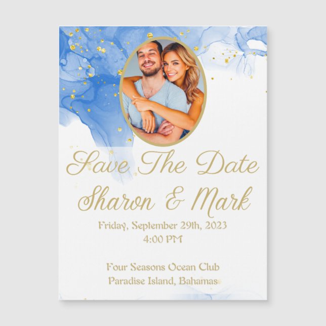 Unsere Liebe ist endloses Hochzeitsmagazin Magnetkarte (Vorderseite)