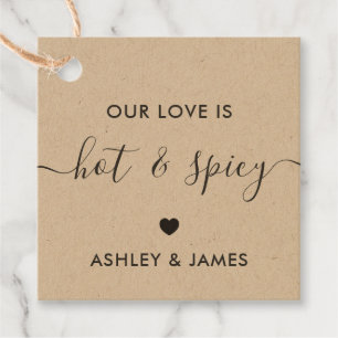 Unsere Liebe ist heiße und scharfe Hochzeit Geschenkanhänger