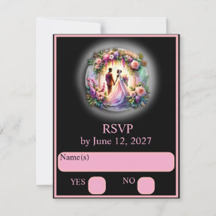 Unsere Liebe ist heller als der Mond RSVP Karte